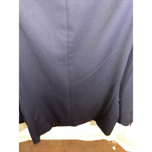 Pierre Cardin Suit Jacket Men’s Size 42L Blue 100% Worsted Wool Missing Button - Picture 12 of 12